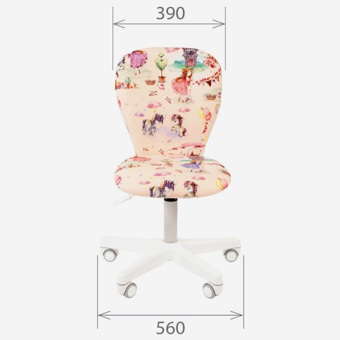 Кресло детское Chairman &laquo;Kids 105/white (ткань принцессы)&raquo; - вид 4
