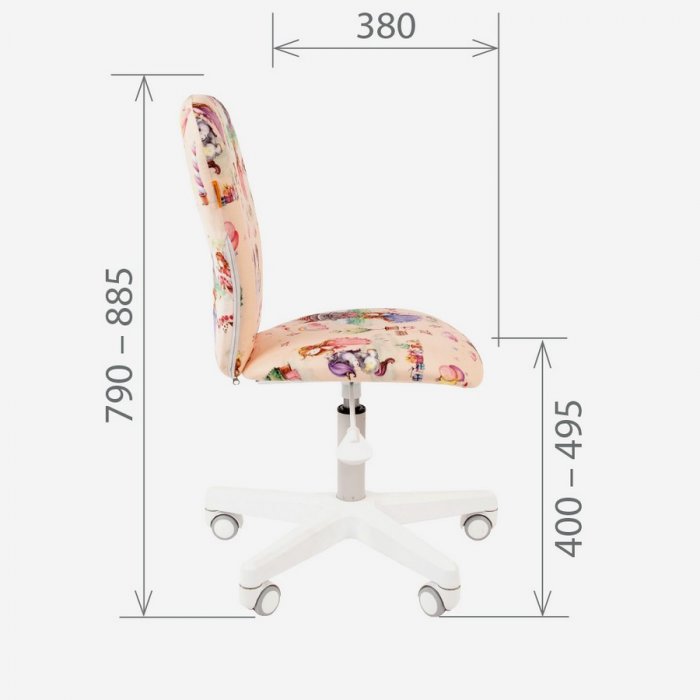 Кресло детское Chairman &laquo;Kids 105/white (ткань принцессы)&raquo; - вид 5